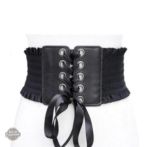 Corset Serre Taille Noir Steampunk Femme