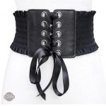 Corset noir élégant pour un style steampunk
