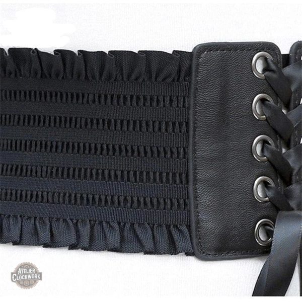 Élégant corset noir, parfait pour le look steampunk
