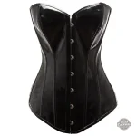 Vêtement steampunk noir, corset de style audacieux et unique