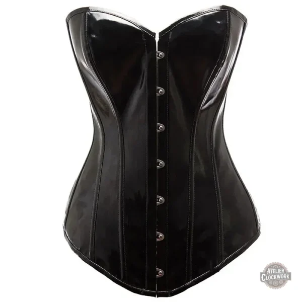 Vêtement steampunk noir, corset de style audacieux et unique