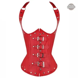 Corset Steampunk Rouge élégant pour femme