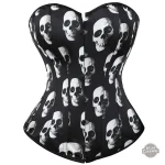 Corset avec crânes, élégance steampunk affirmée
