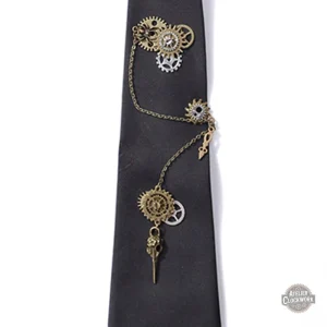 Cravate noire tendance gothique pour un look steampunk