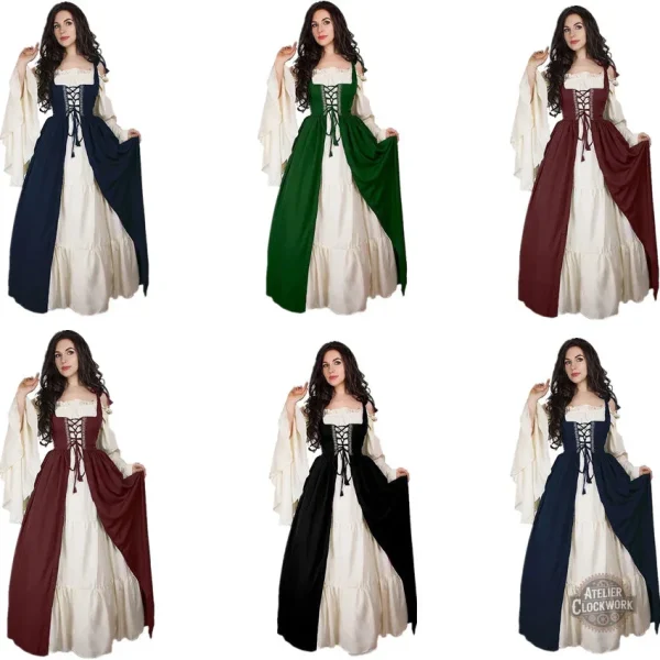 Robe victorienne femme, style Guenièvre