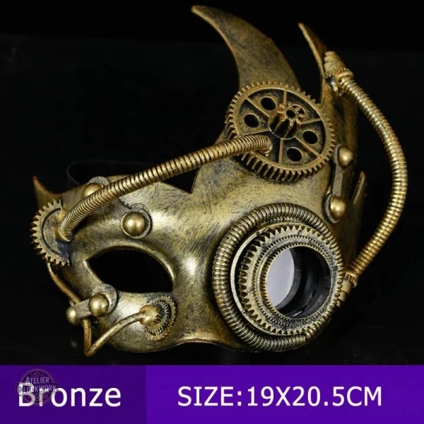 Masque de carnaval à motifs mécaniques