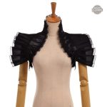 Épaulette Steampunk noire avec détails métalliques