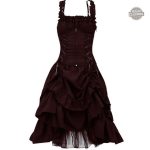 Costume femme vintage avec touches steampunk raffinées