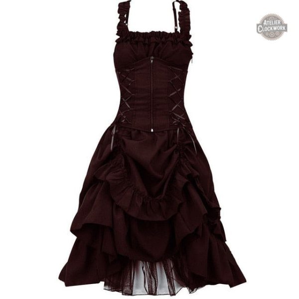 Costume femme vintage avec touches steampunk raffinées