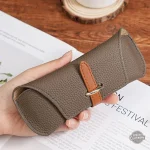 Étui à lunettes en cuir vieilli