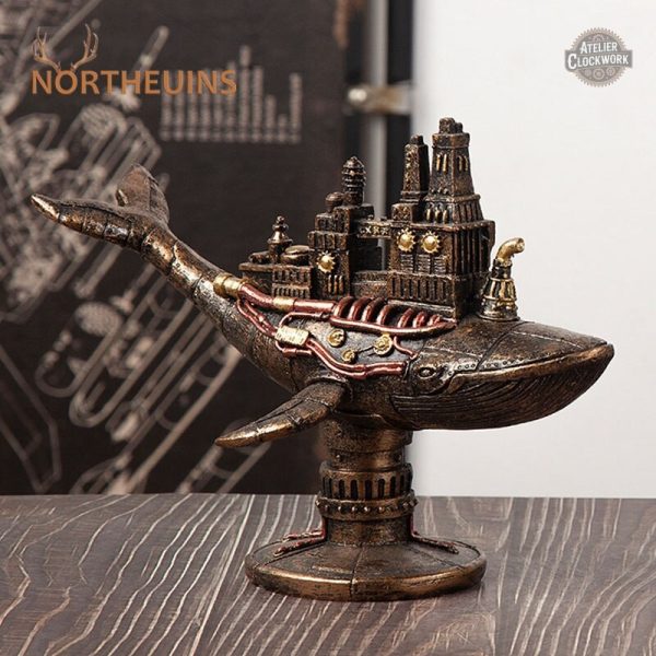 Baleine fantastique en style steampunk