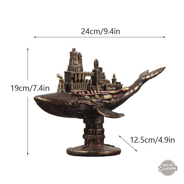 Art steampunk : baleine décorative originale