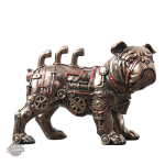 Chien robot décoratif steampunk en métal