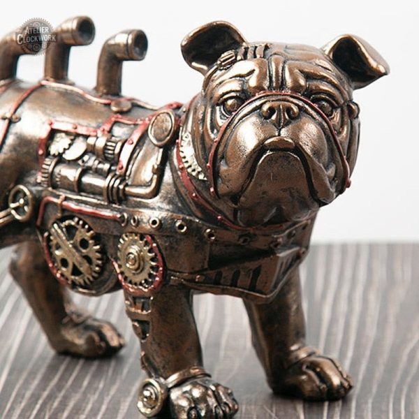 Chien robot au style steampunk unique
