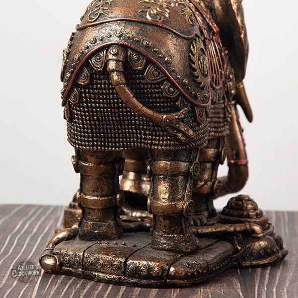 Éléphant décoratif steampunk, fusion d'art et de mécanique