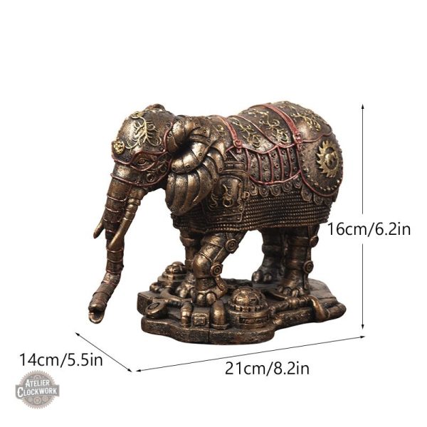 Accessoire steampunk, éléphant mécanique pour intérieur stylé