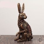 Objet décoratif vintage : Lapin Mécanique Steampunk