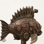 Piranha Mécanique en style Steampunk décoratif