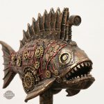 Objets décoratifs Steampunk Piranha Mécanique