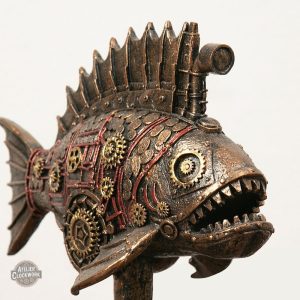 Objets décoratifs Steampunk Piranha Mécanique