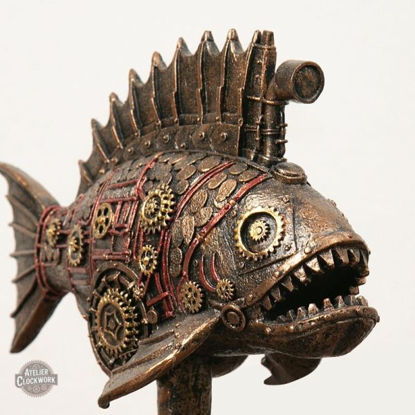 Objets décoratifs Steampunk Piranha Mécanique