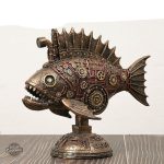 Accessoire Steampunk Piranha Mécanique original