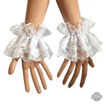 Accessoire de Mode Steampunk : Gants en Dentelle Blanche