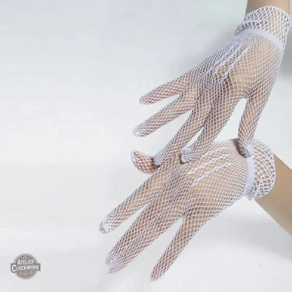 Élégants gants courts pour femme au design sombre