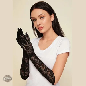 Gants noirs élégants pour un look gothique féminin