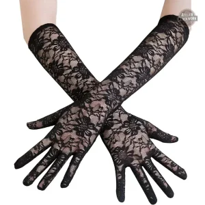 Gants longs en dentelle pour un look gothique chic