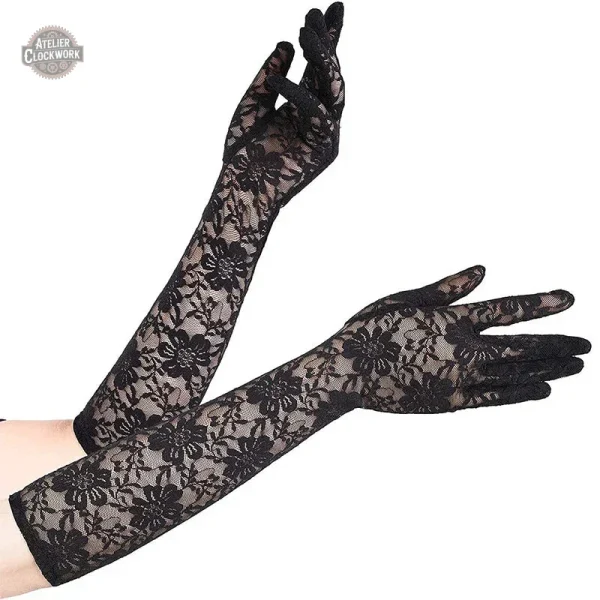 Élégants gants noirs pour un style gothique affirmé