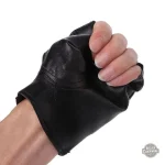 Accessoire steampunk : gants en cuir noir