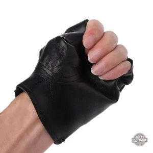 Accessoire steampunk : gants en cuir noir