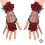 Gants gothiques Rosarium pour un style steampunk féminin