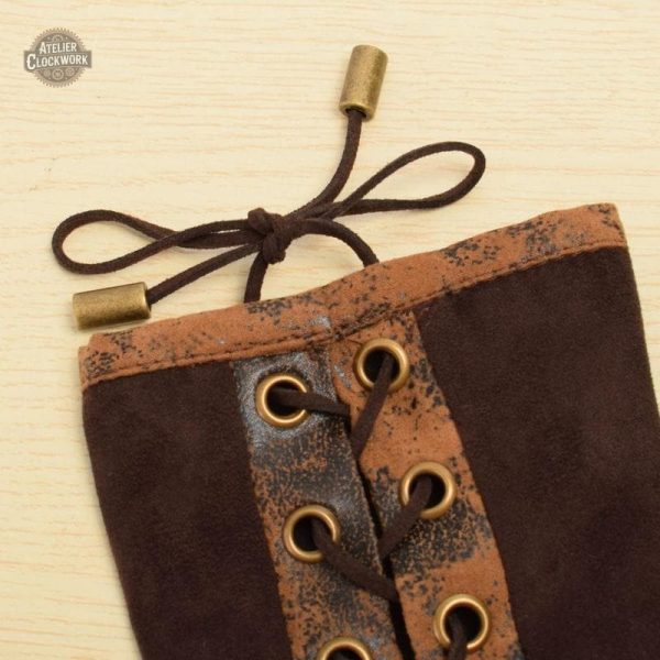 Gants marron femme, mode inspirée du Steampunk