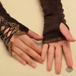Accessoire mode femme, gants marron Steampunk chic