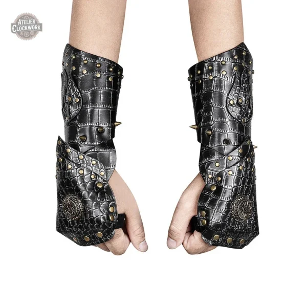 gants-steampunk-rivets-et-protege-poignets-1 Gants Steampunk à rivets et protège poignets