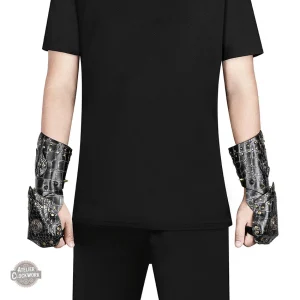 Gants Steampunk avec rivets décoratifs