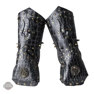 Accessoire Steampunk : gants avec protège poignets