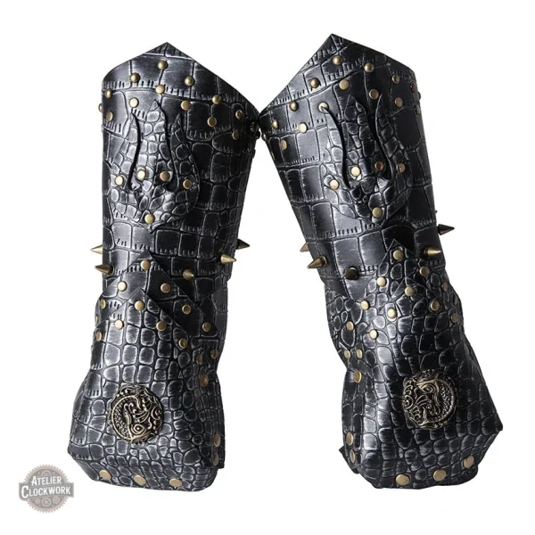 Accessoire Steampunk : gants avec protège poignets
