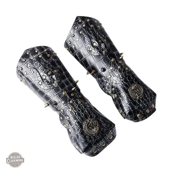 Gants en style Steampunk avec détails rivetés