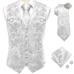 Gilet Argenté Homme - H G Wells en style steampunk