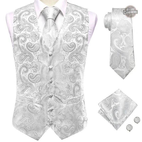 gilet-argente-homme-1 Gilet Argenté Homme - H G Wells en style steampunk