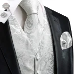 Gilet costume homme argenté au design steampunk