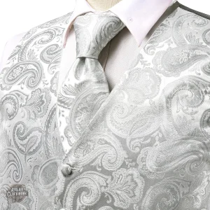 Gilet élégant pour homme, look steampunk argenté