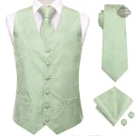 Gilet de costume vert pour homme, style steampunk