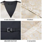 Gilet costume homme beige, sans manches, élégant et unique