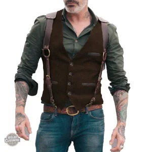 Gilet homme steampunk pour événements