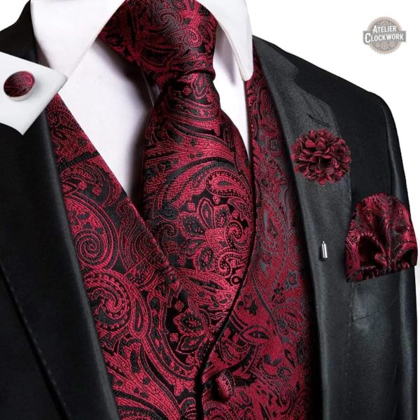 Gilet costume homme rouge pour un look audacieux