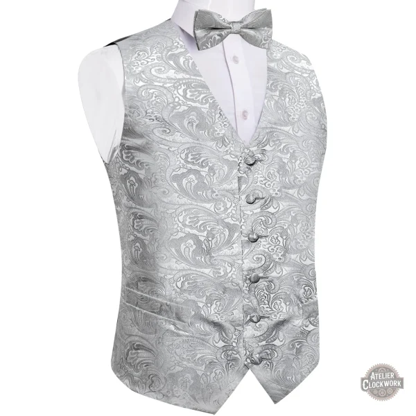 Gilet Costume Homme Steampunk Gris